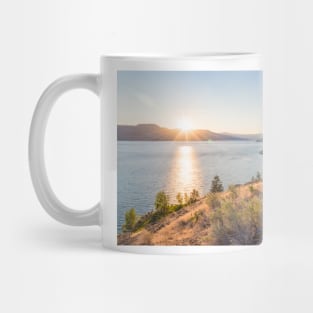 Sunset Over Mountains and Okanagan Lake in Summer Mug